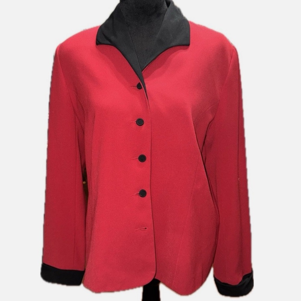 Koret Women's Red and Black Blazer